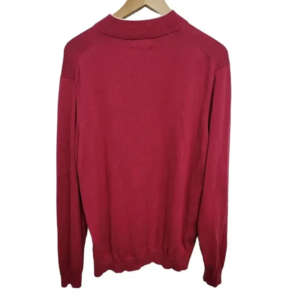 Paul Fredrick 1/2 Zip Supima Cotton Sweater Large